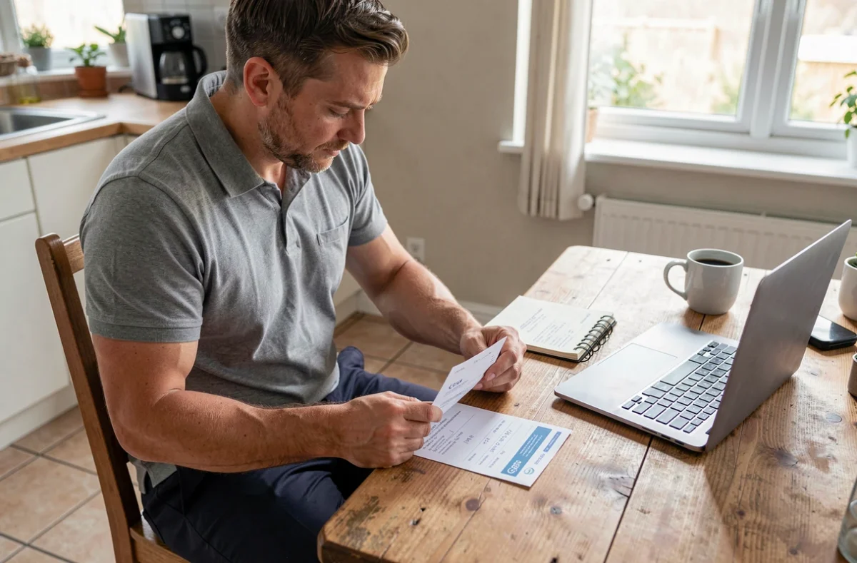 Particulier employeur calculant la rémunération de sa femme de ménage avec un ticket Cesu et un carnet de notes