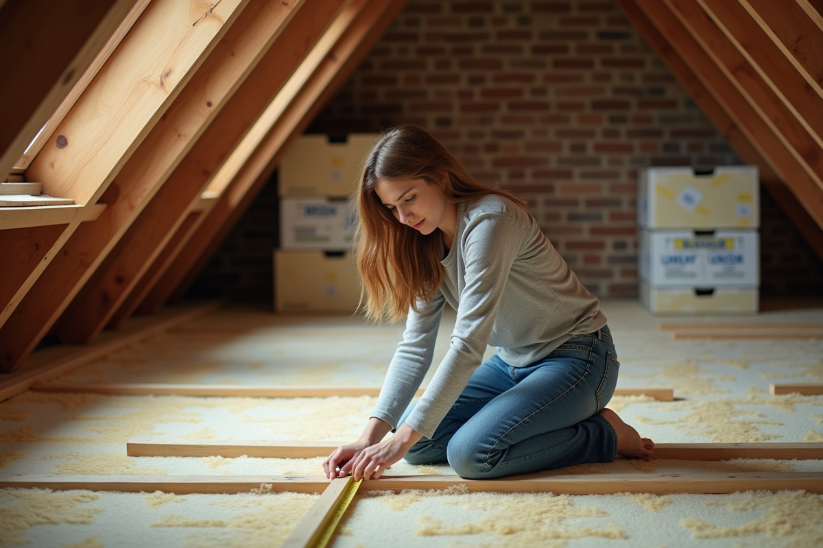 Jeune femme mesurant l